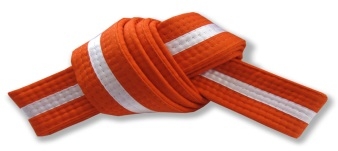 Orange Karate Belt (White Stripe)