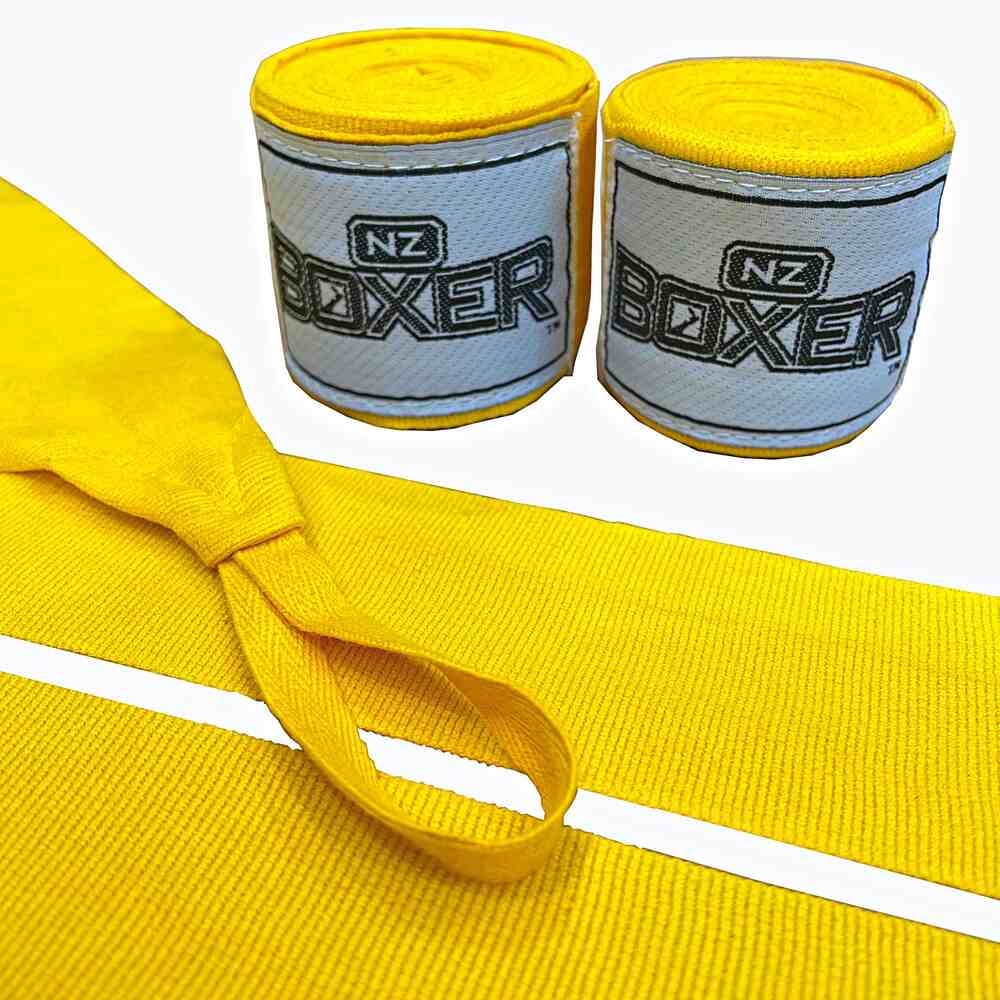 NZ Boxer Hand Wraps 4m (yellow)