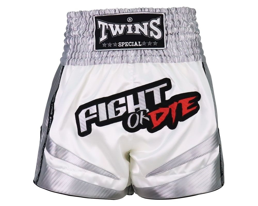 TWINS THAI BOXING SHORTS FOD WHITE